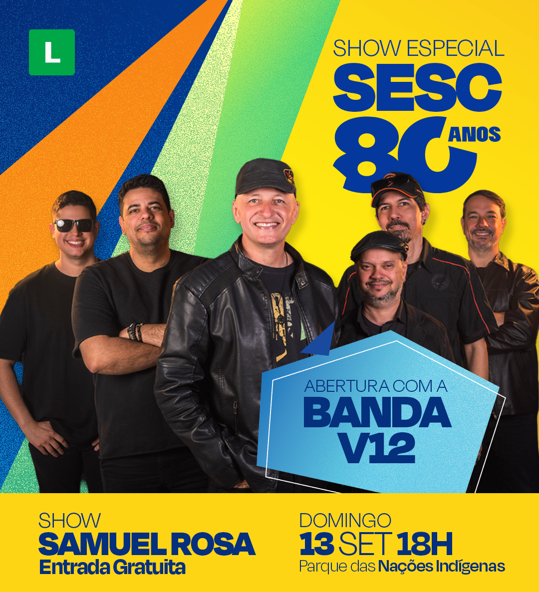 V12 abre show de Samuel Rosa no Parque das Nações em 13 de setembro