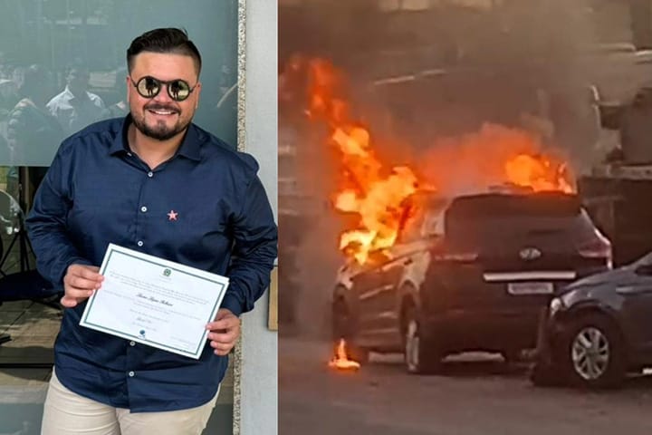 Lucas Lopes, vereador de Ribas do Rio Pardo, atropela mulher e é alvo de protesto