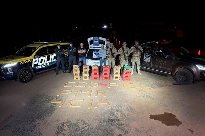 Ação conjunta entre polícias de MS e GO apreende 274 kg de maconha perto de Costa Rica