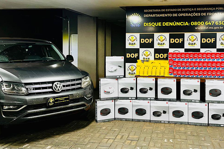 Homem é detido com carga de celulares e eletrônicos avaliada em R$ 482 mil