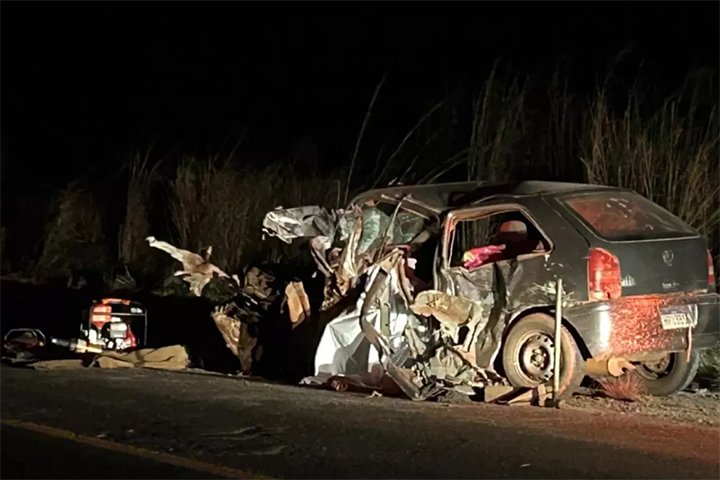 Acidente na MS-134 deixa motorista morto e três feridos em Nova Andradina