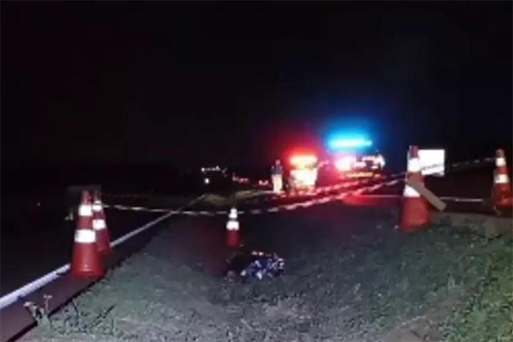 Homem morre atropelado por caminhonete na BR-163 em Dourados