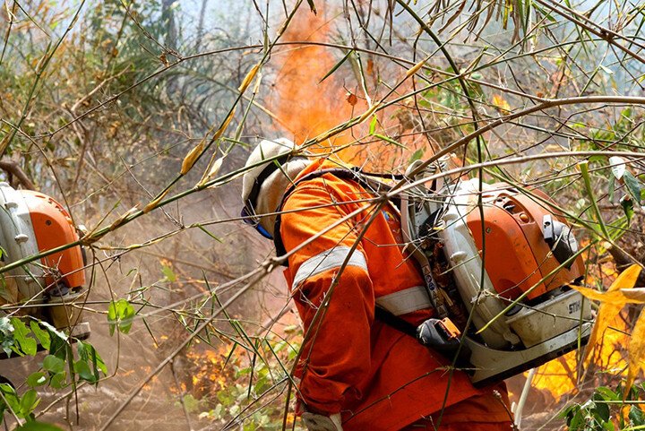 Incêndio na Serra do Amolar completa nove dias e ameaça comunidade no Pantanal