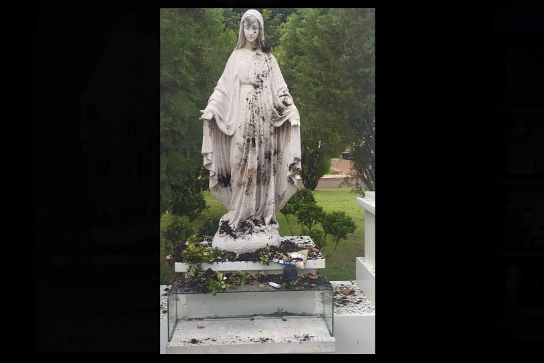 Vandalismo contra imagem de Nossa Senhora ocorre em meio a campanha estadual contra discriminação religiosa